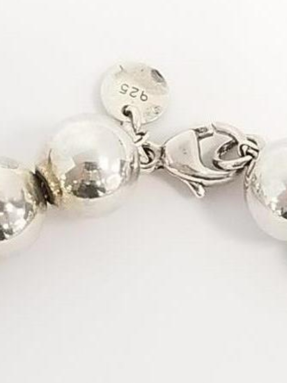 Tiffany & Co. Sterling Silver 10mm Bead Necklace - 18” Length - Picture 3 of 5